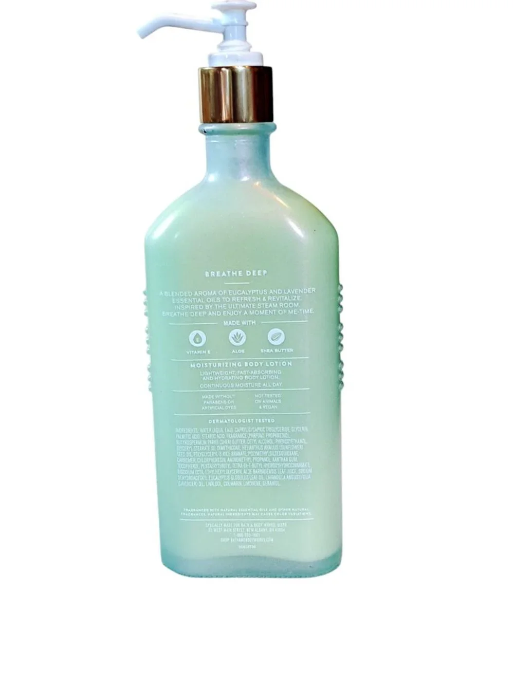 BATH & BODY WORKS MOISTURIZING BODY LOTION AROMA BREATHE DEEP EUCALYPTUS NEW